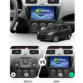 Už Mazda 5 3 CW 2010 2011 2012 2013 m., 2 din Automobilio Radijo Multimedia Vaizdo Grotuvas, Navigacija, GPS, Android, wifi