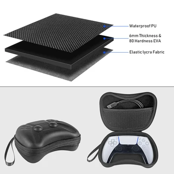 Už PS5 Nešiojamų EVA Sunku Kelionių lagaminas Dangtis atsparus smūgiams Laikymo Maišelis Maišelis Shell PlayStation 5 Valdiklio Priedai