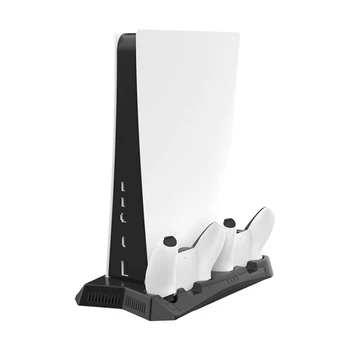 Už PS5 Vertikalus Stovas su Aušinimo Ventiliatorius Dviguba Valdytojas Kroviklis Skaitmeninis Leidimas PS5 Gamepad Už PS5 Priedai