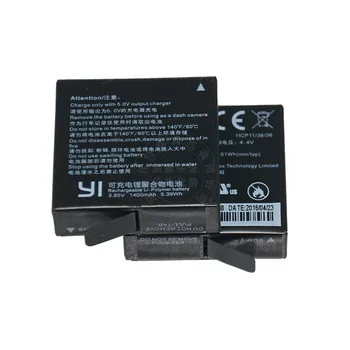 Už riginal Xiaomi YI 4K Baterija AZ16-1 USB Dual Įkroviklio yi 4K+ Action Camera Lite Priedai 1400mAh Įkraunama Baterija