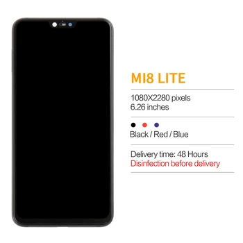 Už XiaoMi Mi8 Lite LCD Ekrano Matricos Touch XiaoMi Mi 8X Ekrano skaitmeninis keitiklis Jutiklių montavimas Mi8 Jaunimo Ekrano Rėmelis 8 Mi