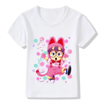 Vaikai Anime Arale Dizaino Juokingi marškinėliai Vaikams, Kūdikių Cute Drabužiai Berniukams, Mergaitėms, Vasaros Atsitiktinis Viršūnės T-shirt,HKP5110