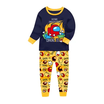 Vaikai Berniukai, Mergaitės, Jūs Ieškote Sus Bro Tarp Mūsų impostor Pobūdžio Medvilnės Pjs Pižama Sleepwear Nustatyti Kalėdų pižamos pijama marškinėlius