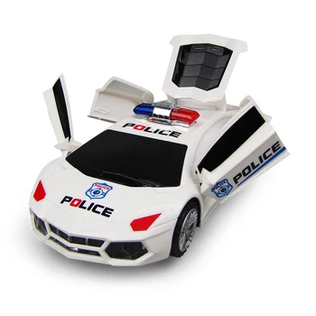 Vaikai Led Elektrinių Automobilių Žaislas Policijos 360 Laipsnių Pasukimo Ratų Kietas Apšvietimo Muzikos Atviras Duris Vaikams Elektroninių Automobilių Žaislai Vaikams