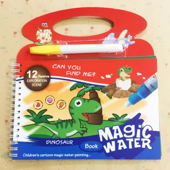 Vaikai Magija Vandens Piešimo Knyga Spalvinimo Knygelė Doodle Tapybos Lenta su Magija Parkeris Tapybos, Piešimo Švietimo Žaislai Vaikams