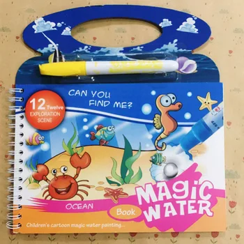 Vaikai Magija Vandens Piešimo Knyga Spalvinimo Knygelė Doodle Tapybos Lenta su Magija Parkeris Tapybos, Piešimo Švietimo Žaislai Vaikams