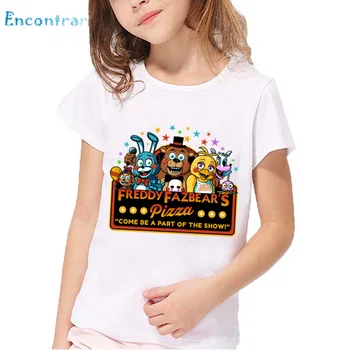 Vaikai Penkias Naktis Fredis Animacinių filmų marškinėliai Kūdikių Berniukų, Mergaičių Juokingas 5 Freddys Vasaros Viršūnes Vaikams Laisvalaikio T-shirt