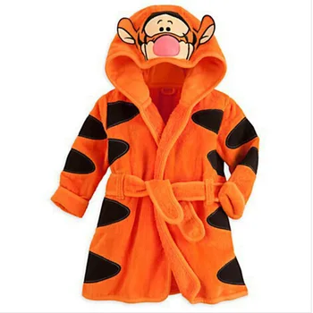 Vaikai Pijama minnie Infantil Vaikai Šiltas Mickey Pajama undinė Pižamos Berniukams, Kūdikių Mergaitės Gyvūnų tigras flanelė Sleepwear Skraiste