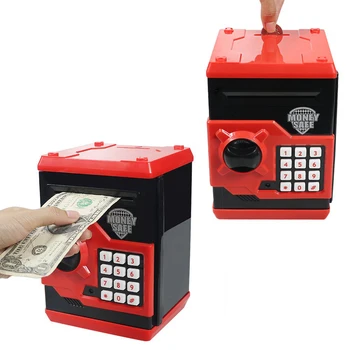 Vaikai Slaptažodį Elektroninių Piggy Bank Mini ATM Sutaupyti Pinigų, Monetų Dėžutė Žaislą Dovanų didina mokėjimo skaičiuoti įgūdžius patogi sukurta