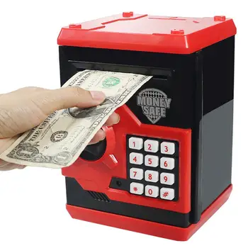 Vaikai Slaptažodį Elektroninių Piggy Bank Mini ATM Sutaupyti Pinigų, Monetų Dėžutė Žaislą Dovanų didina mokėjimo skaičiuoti įgūdžius patogi sukurta