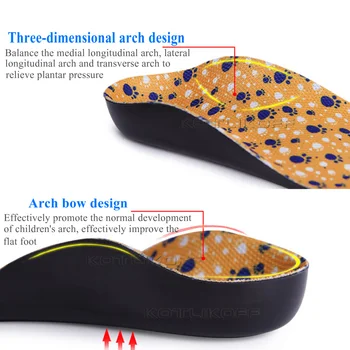 Vaikai Vaikai 3D Orthotic Vidpadžiai vienodo kojų Arka Parama N/X Tipo Ortopedinių Batų Įklotai Korekcija, Sveikatos Pėdų Priežiūros Įdėklai