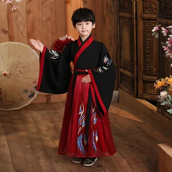 Vaikai Vykdymo Etapą Drabužių Nustatyti Berniukas Šokio Kostiumai Kinijos Tradicinės Tang Dinastijos Hanfu Šalis Suknelė Vaikams Uniformas