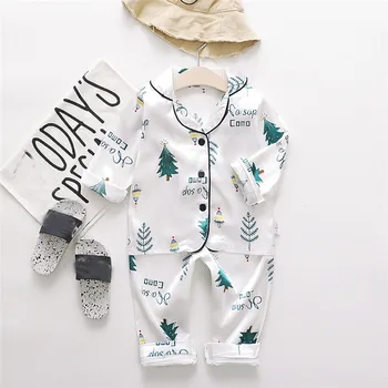 Vaikai Šilko pižama Bamblys Vaikams, Kūdikių Berniukų, Mergaičių Animacinių filmų Gyvūnų Viršūnes+Kelnės Pižama Sleepwear, Komplektai, vaikams, drabužiai #4D20