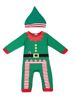 Vaikas Kalėdų Cosplay Kostiumų Santa Claus Ir Kalėdų Elf Cosplay Rompers Skrybėlę Nustatyti Mielas Kūdikis Kostiumas Helovinas Kalėdų Disguisement