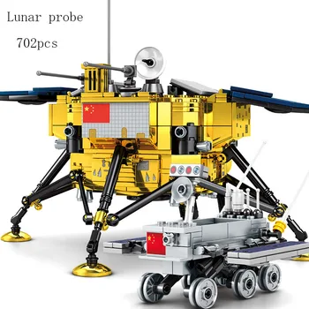 Vaikų Building Block Modelis Kinijos Kosmoso Mėnulio Zondas Yra Suderinama su Vaikų Surinkti Žaislai Tyrinėti Visatos
