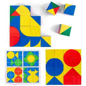 Vaikų Kubo Erdvę Galvoju, Statyba Blokai, Mediena Žvalgybos Mokymo Loginiu Mąstymu Geometrijos Ikimokyklinio žaislas Vaikas Dovanos