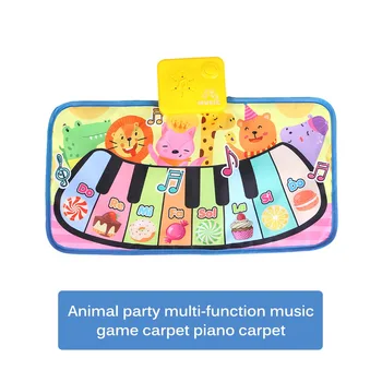 Vaikų Muzikos Mat Muzika Fortepijonui Šokių Grindų Kilimėlis Žaidimas Kilimų Animacinių filmų Gyvūnų Antklodė Ankstyvojo Lavinimo Žaislai