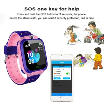 Vaikų Smart Žiūrėti SOS Pagalbos Sekti Užklausą Vandeniui Elektroninių Tvora dvipusio Ryšio Smart laikrodis su Sim Kortele