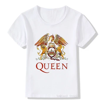 Vaikų' T Shirt Baby derliaus Freddie Mercury tee Hip-hop, rokas T-shirt Karalienė juosta modelį, Vaikai Viršuje Tee berniukų, mergaičių drabužiai