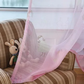 Vaikų Užuolaidos Rožinė Princesė Mergina Animacinių filmų Užuolaidos Vaikų Kambarį Miegamojo Lango Cortinas Užsakymą Blackout Užuolaidos