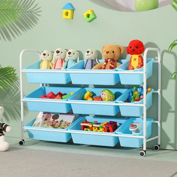 Vaikų Žaislas stalčiuko Paprasta Kūdikių Žaislų Lentynos Stovas Multi-layer Saugojimo Organizer Žaislų Saugojimo Kabinetas