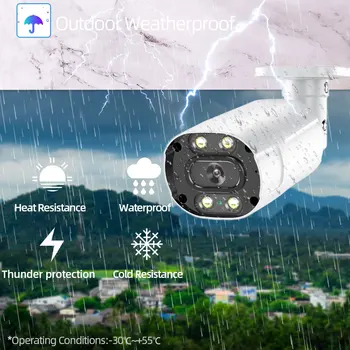 VAIZDO Kameros Apsaugos Sistemos Komplektas, 16ch POE 8MP NVR 4K indoor Outdoor HD Spalvos Naktinio Matymo IP kamerų Vaizdo Stebėjimo Sistemos Komplektas