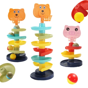 Valcavimo Kamuolys Krūva Bokštas Įspūdį Babys Žaislai, Barškučių Nugara Kelio Montessori Ugdymo Naujagimių Žaislai Vaikams 1 & Pomėgius