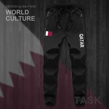 Valstybė Kataras Kataro Dawlat KU mens kelnės poilsiu jumpsuit sweatpants kelio prakaito sporto vilnos taktinis atsitiktinis tautos šalį