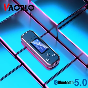 VAORLO LCD Ekranas USB Bluetooth 5.0 Audio Adapteris Built-in Baterija, 3.5 mm RCA, USB TF Stereo Muzikos iš KOMPIUTERIO, TV, AUTOMOBILIO Wireless Dongle