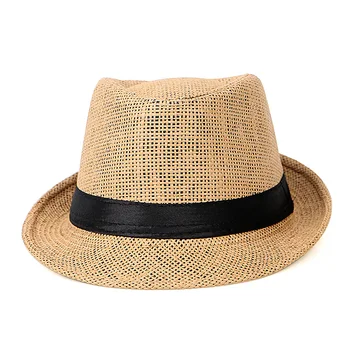 Vasaros 2020 Atsitiktinis kelionės Chapeu Fedora džiazo skrybėlę Homme Kvėpuojantis Panamos Paplūdimys Šiaudų Saulės Skrybėlę Vyrų Bžūp Sunhat gorro hombre