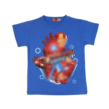 Vasaros 2020 m. vaikų Medvilnės trumpomis Rankovėmis T-Shirt animacinių filmų spausdinti berniuko viršuje kūdikių medvilnės drabužius atsitiktinis sportinę aprangą