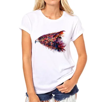 Vasaros 3D Moterų Gyvūnų Tapybos T-Shirt Mados Stiliaus Rankų darbo Dragonfly Modelis Femme Tees Marškinėliai Moteriška Spausdinti Viršūnes 82H-6#