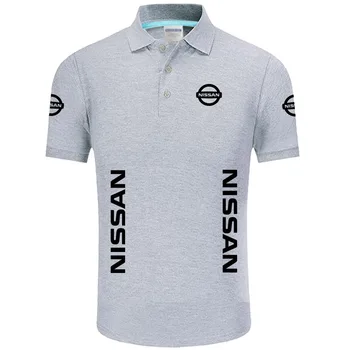 Vasaros Aukštos kokybės prekės Nissan logotipu polo trumpomis rankovėmis marškinėliai Mados atsitiktinis Kietojo Polo Marškinėliai, unisex marškinėliai