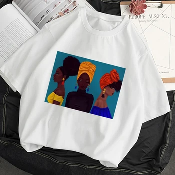 Vasaros Hip-Hop Marškinėlius Kietas Melanino Juoda Mergina Spausdinti Moterų marškinėliai Harajuku Estetinės Madinga Marškinėliai Moterims Drabužių 2019 Tees Viršūnės