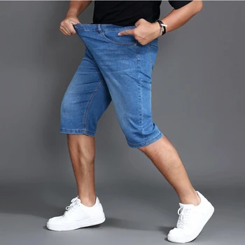 Vasaros plonas skirsnio didelio dydžio džinsinio šortai Vyrų vasaros pusė dydis prarasti didelio dydžio vyriški laisvalaikio