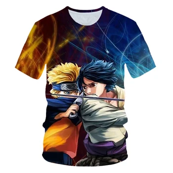 Vasaros Vaikų Naruto Sasuke Print T Marškinėliai Mergaitėms Berniukų Drabužiai Marškinėlius Animacinių filmų Spausdinti Viršūnės T-shirt Vaikų Drabužių Merginų Topai