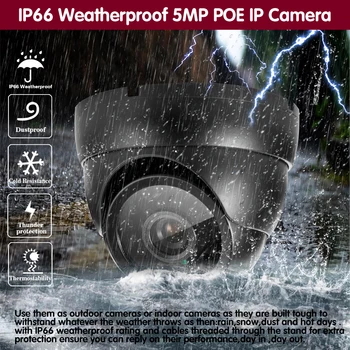 Veido Detection16CH 5MP POE NVR Saugumo kamerų Sistema, Rinkinys H. 265 IP Camera Dome (Lauko Vandeniui CCTV Vaizdo Stebėjimo Komplektas