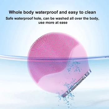 Veido valymo šepečių mini silikono valiklis elektriniai buitiniai plovimo vandeniui ultragarso plovimo šepetys valyti veido poras SU214