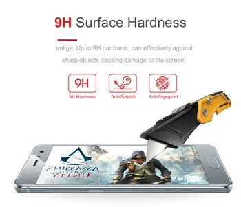 Velige 2.5 D Visiškai Padengti Grūdinto Stiklo Huawei Honor 9 Honor9 Screen Protector HD Aiškumo 9H Stiklo Apsauginė Plėvelė