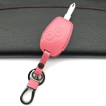 Vertus siuvami odiniai automobilio raktas padengti Renault Clio dekoracijos Megane Duster 