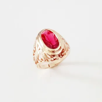 Vestuviniai Žiedai 585 Rose Aukso Spalvos bižuterijos Karšto Pardavimo Mielas Raudona Kubinis Cirkonis Žiedai Dizaino Moterims