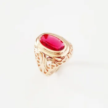 Vestuviniai Žiedai 585 Rose Aukso Spalvos bižuterijos Karšto Pardavimo Mielas Raudona Kubinis Cirkonis Žiedai Dizaino Moterims