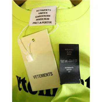VETEMENTS T-shirt 2021 Vyrai Moterys Vetements Stebėjimo marškinėlių Nugaros pašto antspaudo Pavasario Vasaros VTM Viršūnes Žymeklį Aukštos Kokybės Medvilnė Tee