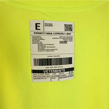 VETEMENTS T-shirt 2021 Vyrai Moterys Vetements Stebėjimo marškinėlių Nugaros pašto antspaudo Pavasario Vasaros VTM Viršūnes Žymeklį Aukštos Kokybės Medvilnė Tee