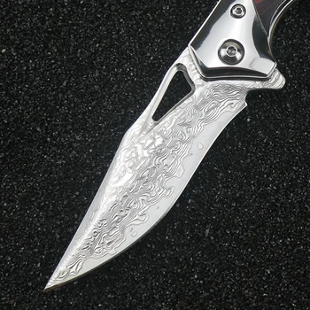 VG10 Damasko plieno peilis taktinis EDC sulankstomas peilis lauko peilis kempingas medžioklės peiliukas kovoti su išgyvenimo įrankis