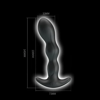 Vibruojančiu Prostatos Massager Vyrų Analiniai Karoliukai Dildo Butt Plug G spot Stimuliatorius Analinis Vibratorius, Sekso žaisliukai Vyrams Suaugusiųjų Masturbator