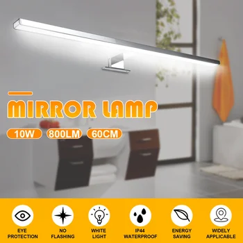 Vidaus Led Sienų apšvietimo ABS vonios veidrodis lempos Vandeniui Aliuminis Apšvietimas IP44 Tualetas Makiažo Veidrodėliai žibintai