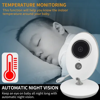 Video Baby Monitor 2.4 G Bevielio Su 2.4 Colių LCD 2 Garso Kalbėti Naktinio Matymo Priežiūros Saugumo Kameros Aukle