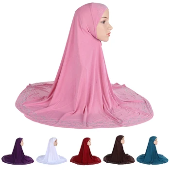 Vienas Gabalas Hijab Šalikas Musulmonų Amira Malda Khimar Skrybėlę Islamo Moterų Galvos Apdangalai, Orinės Turbaną Skarelė Pilnas Draudimas Pamaldos