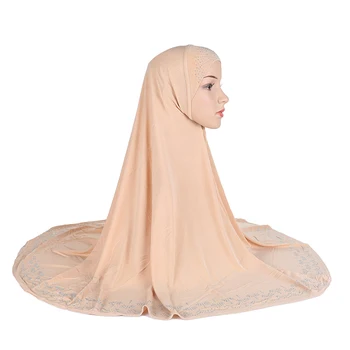 Vienas Gabalas Hijab Šalikas Musulmonų Amira Malda Khimar Skrybėlę Islamo Moterų Galvos Apdangalai, Orinės Turbaną Skarelė Pilnas Draudimas Pamaldos